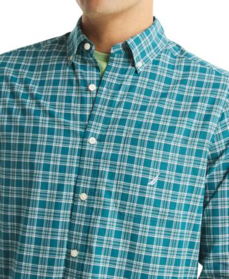 Men's Long Sleeve Plaid Button-Down Shirt
