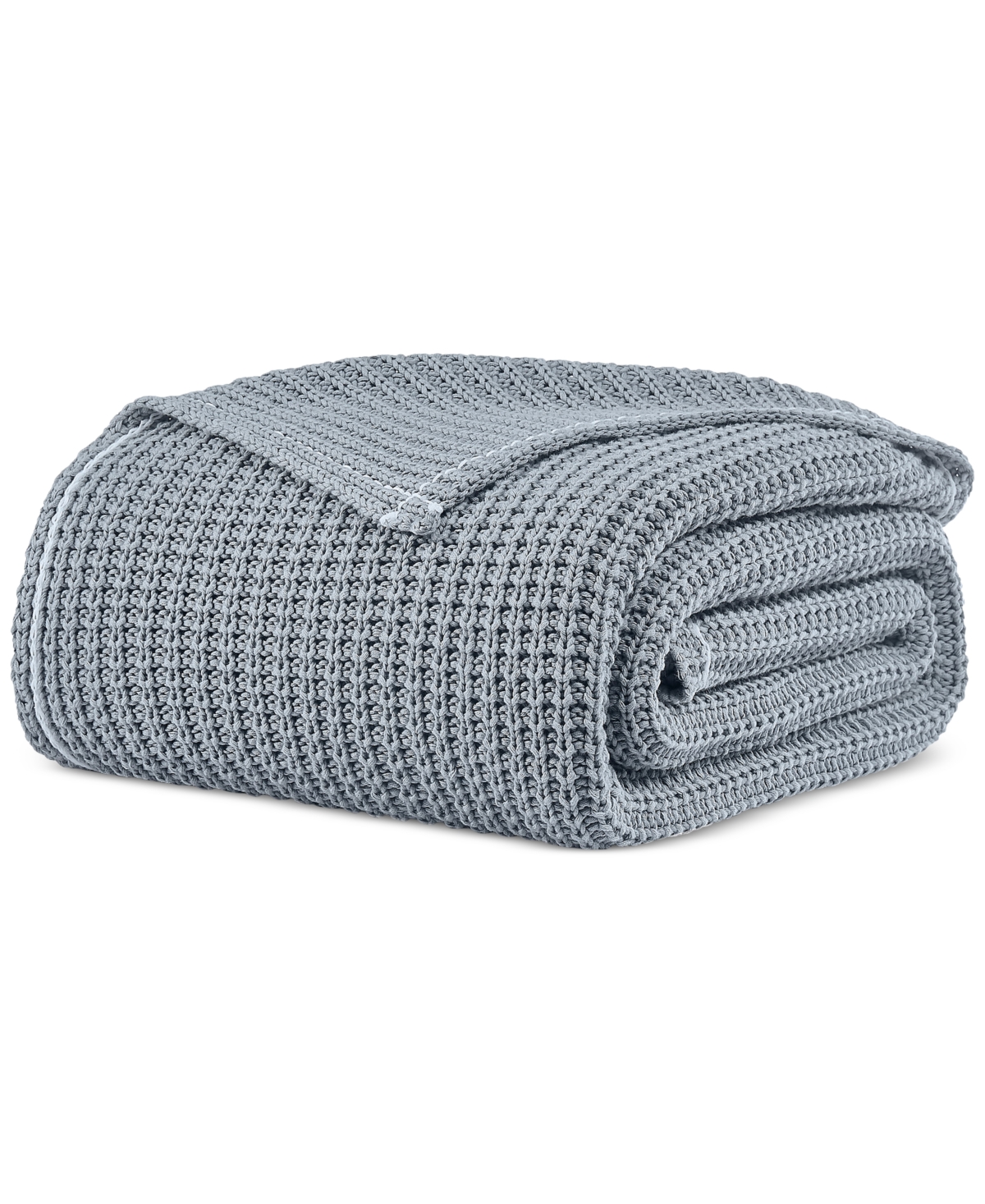 Ugg Luna Cotton Waffled Knit Throw Blanket, 50" X 70" In Gray