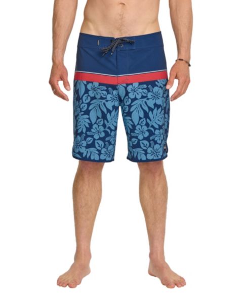 Пляжные шорты Hawaii для мужчин, фестончатый край — Quiksilver, цвет: Синий
