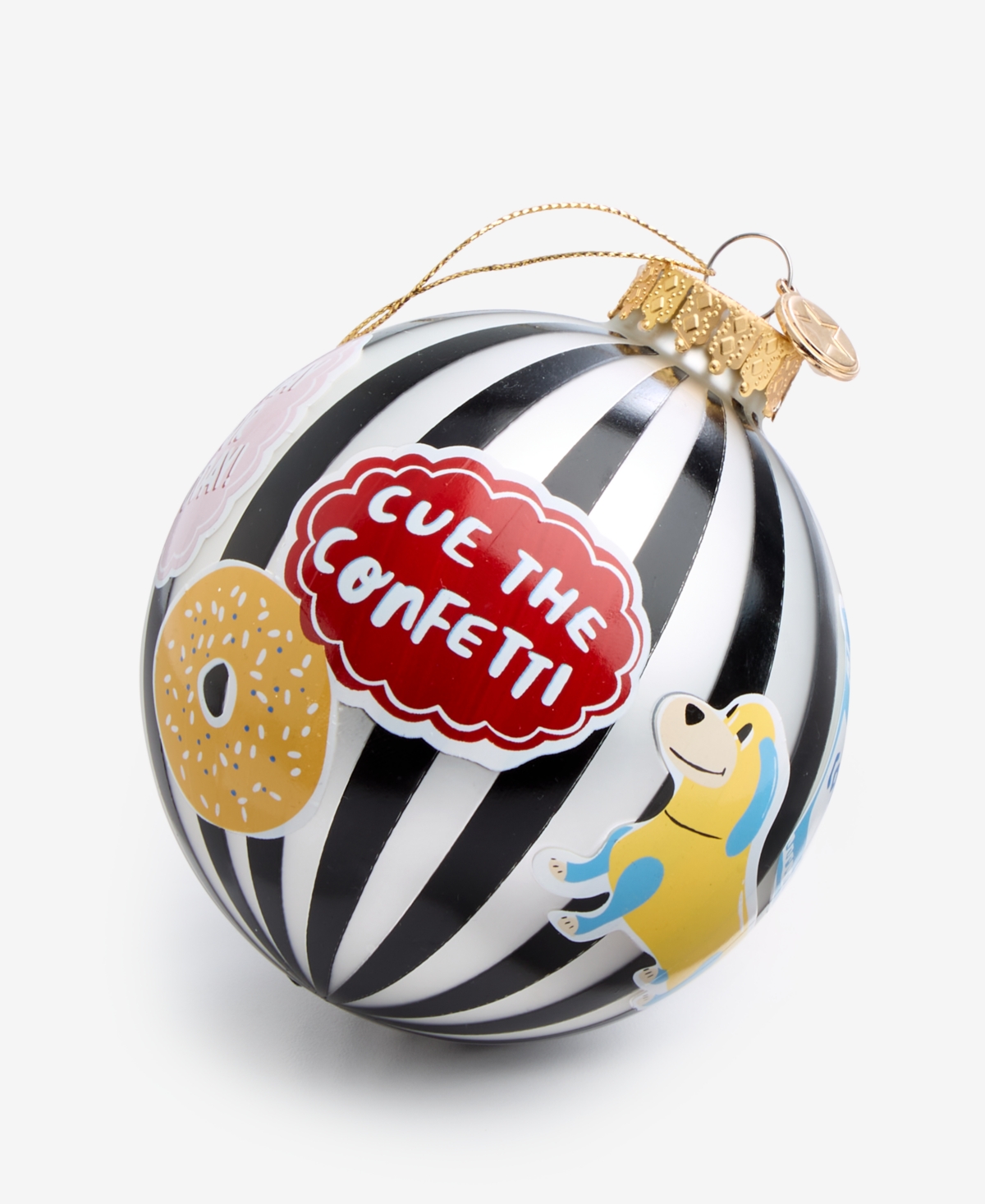 Macy's Thanksgiving Day Parade New York City Striped Glass Ball Ornament,  Exclusive In Multi