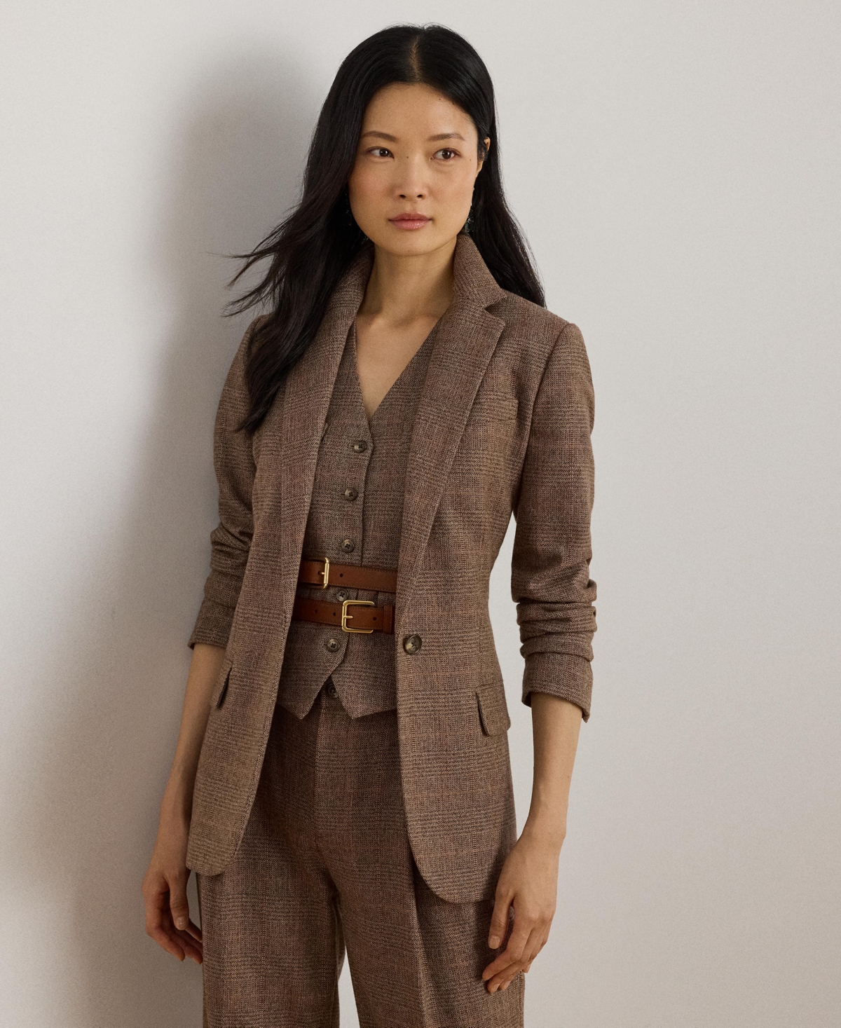 Ralph Lauren Women's Glen Plaid Cotton-blend Blazer
