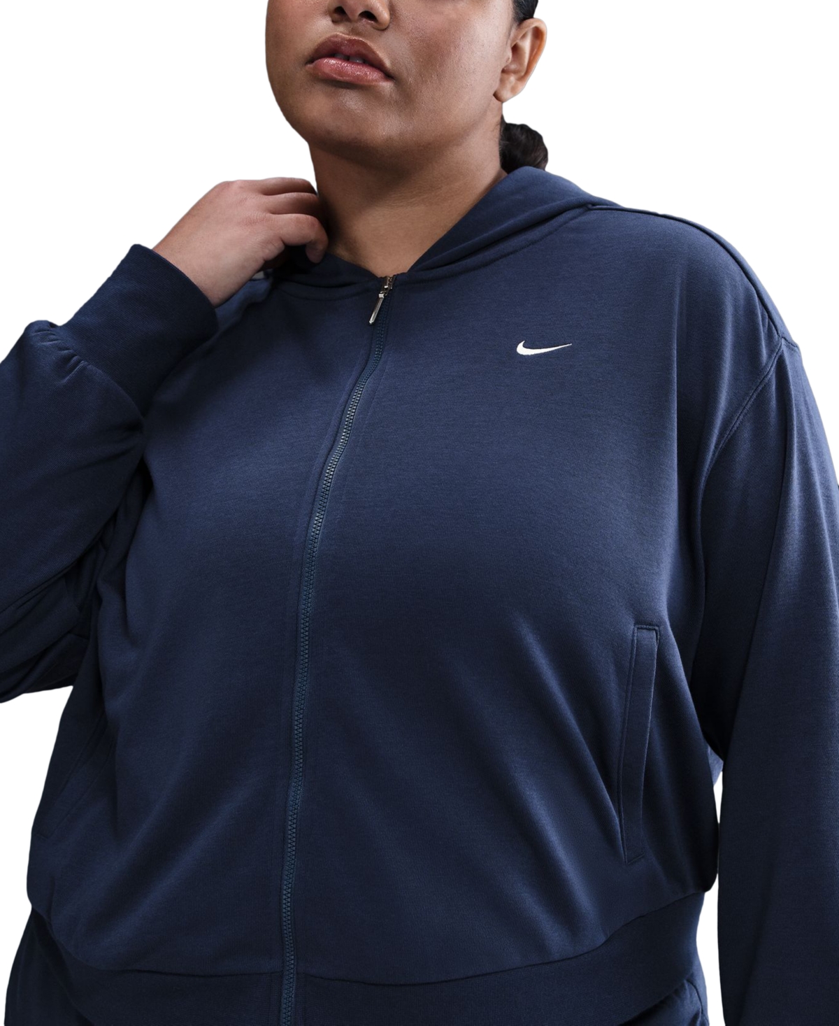 Nike Plus Size Chill Terry Full-zip French Terry Hoodie In Blue