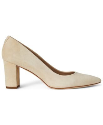 Women's Lanette Suede Block-Heel Pumps