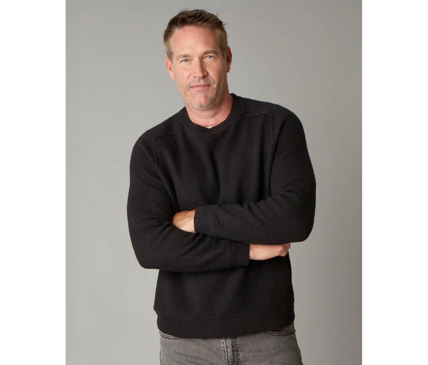 Men's Itch-Free Merino Wool Crewneck Sweater with Lining