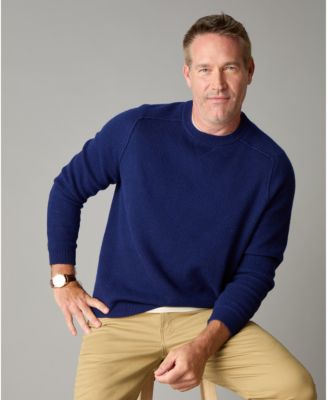 Men's Itch-Free Merino Wool Crewneck Sweater with Lining