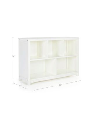 Guiedecraft Kids' Classic Bookshelf - White: Children's Wooden Playroom Shelving Bookcase for Toys, Cube Organizer and Cubby Storage