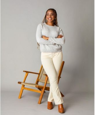 Women's Itch-Free Merino Wool Crewneck Sweater with Soft Liner