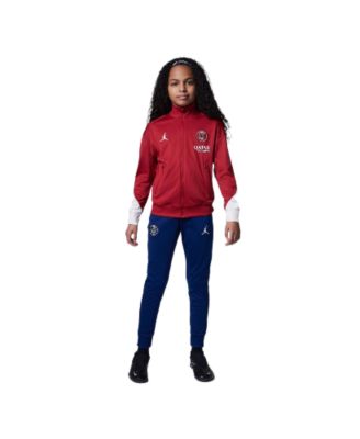 Jordan - Big Boys and Girls  Red Paris Saint-Germain 2024/25 Fourth Strike Full zip Track Jacket Pants Set