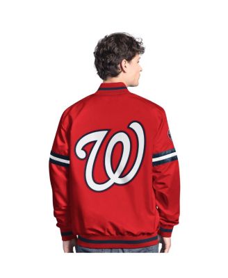 Men's Red Washington Nationals Scout Full-Snap Varsity Jacket