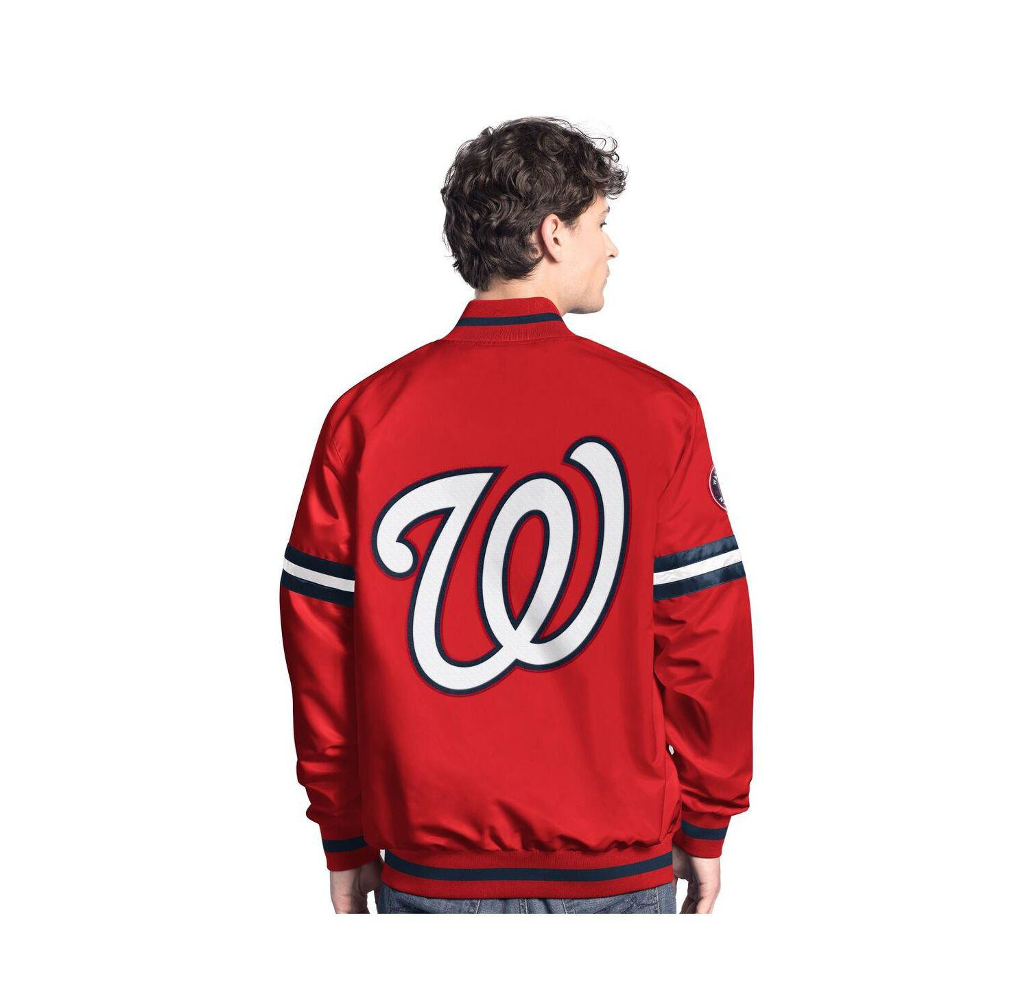 Men's Red Washington Nationals Scout Full-Snap Varsity Jacket