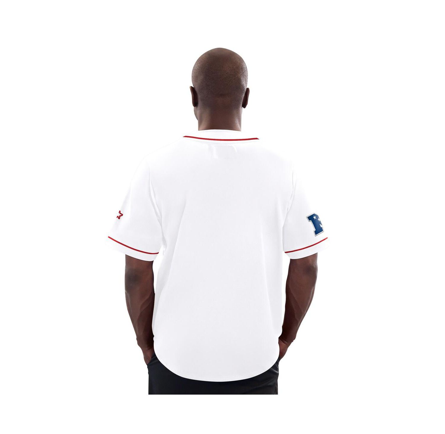 Men's White Houston Oilers Relay Vintage Full-Button Baseball Jersey