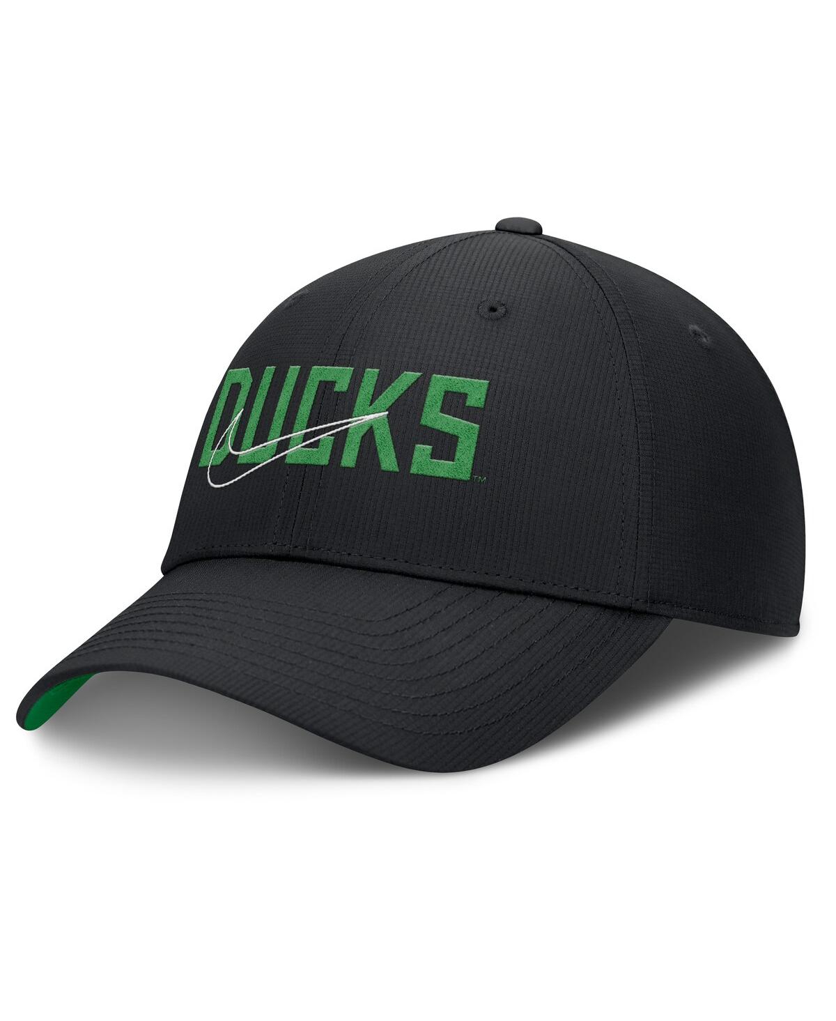 Men's Black Oregon Ducks Club Prep Performance Adjustable Hat - Black