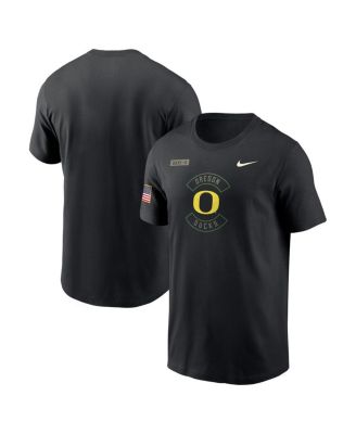 Nike - Men's Black Oregon Ducks 2025 Military Appreciation Performance T-Shirt