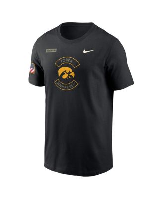 Men's Black Iowa Hawkeyes 2025 Military Appreciation Performance T-Shirt