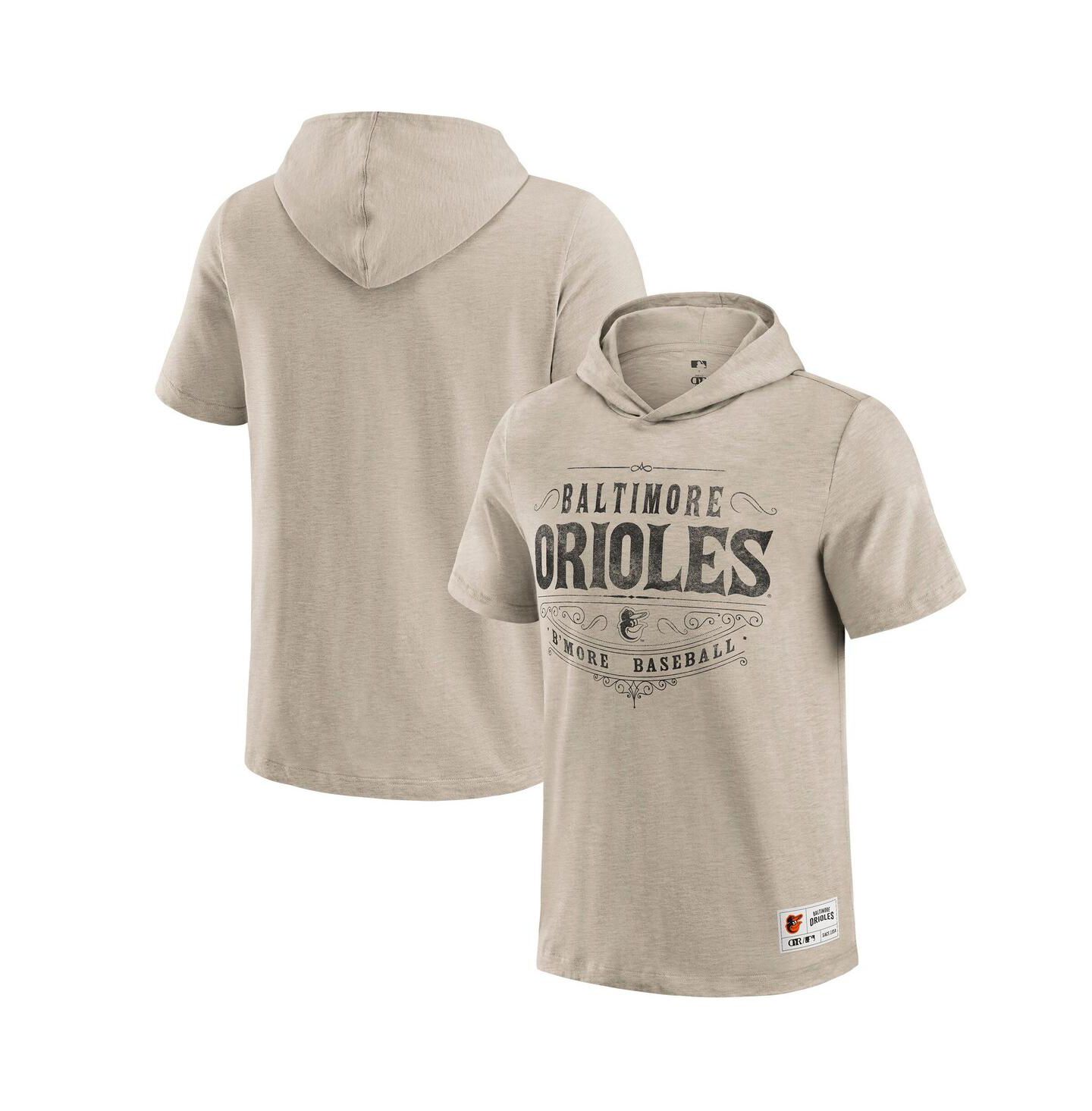 Мужская футболка Fanatics Darius Rucker Collection by Tan Baltimore Orioles Hooded — фото 1