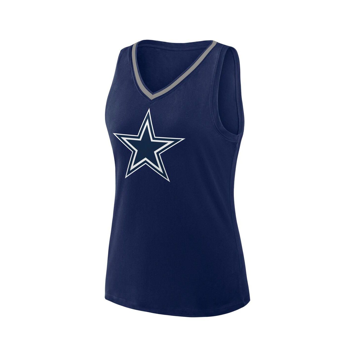 Женский топ Logo Athletic Navy Dallas Cowboys Stellar Win V-Neck — фото 3