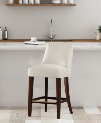 Beever 38.4" Chenille Upholstered Counter Stool