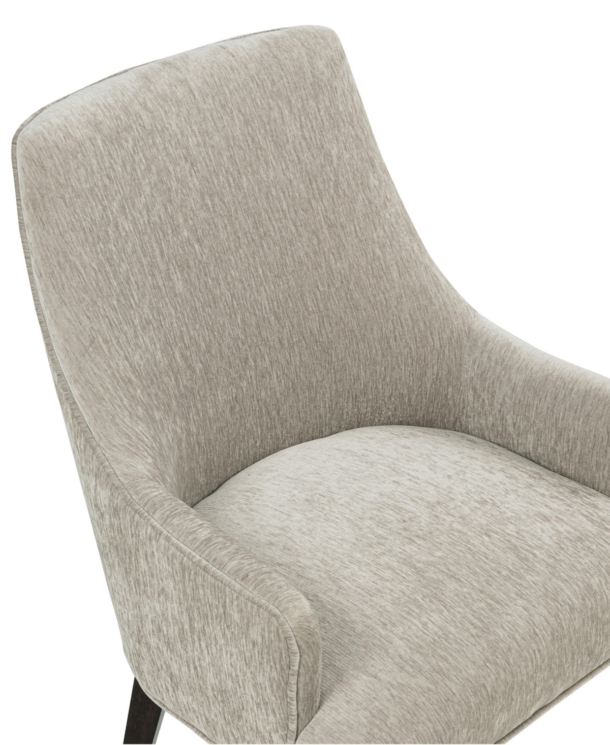 Manhattan Comfort 39" Beever Chenille Upholstered Dining Armchair In Brown