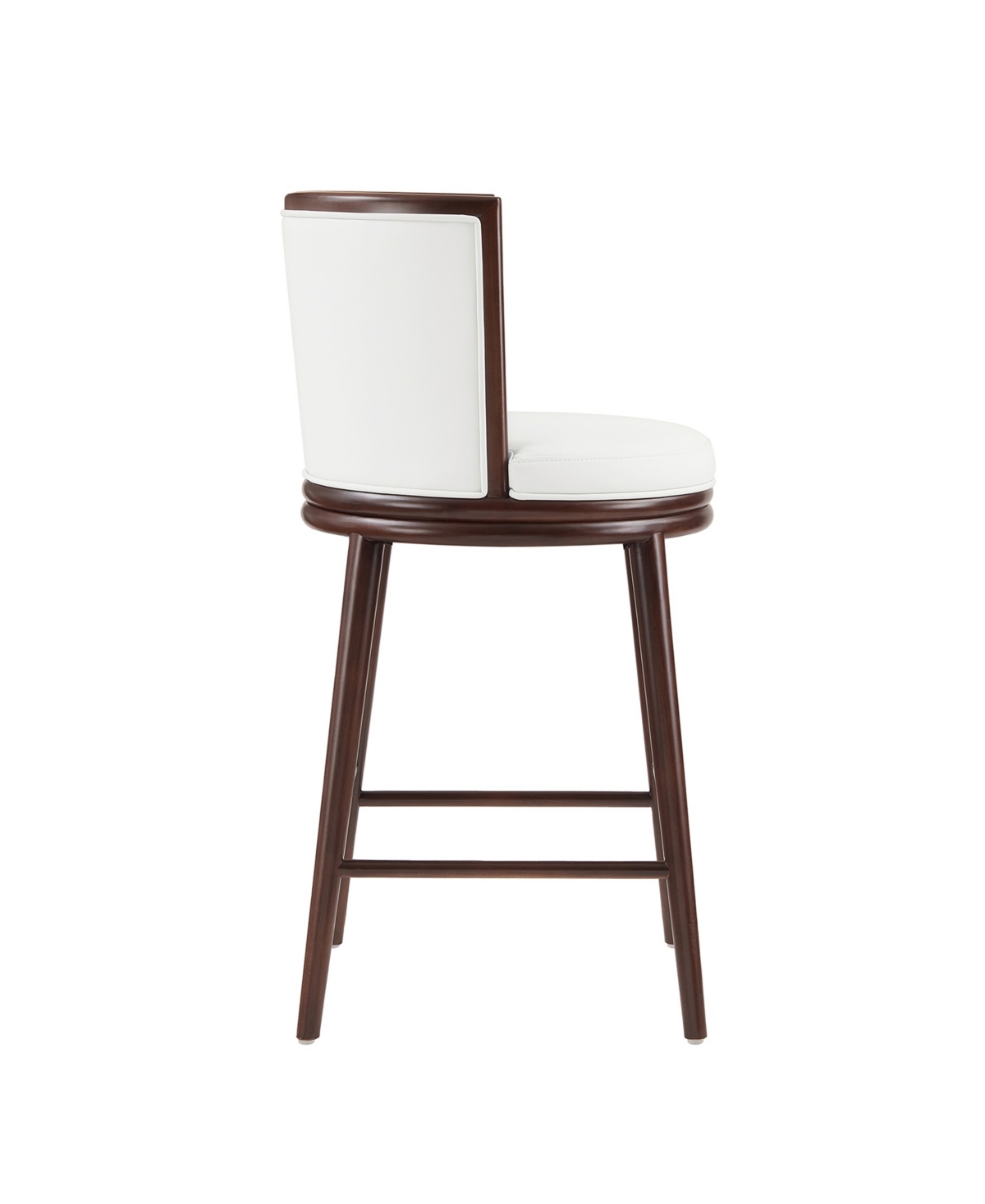 Manhattan Comfort 40" Evalyn Faux Leather Upholstered Barstool In White