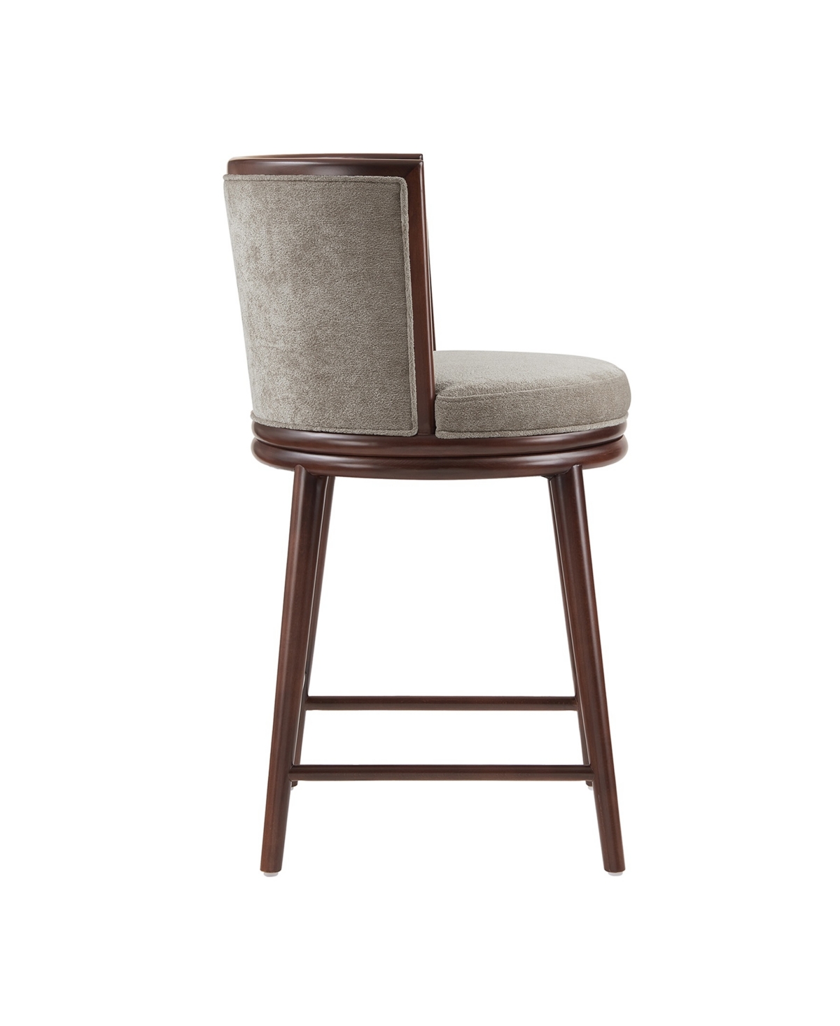 Manhattan Comfort 37.6" Evalyn Chenille Upholstered Counter Stool In Gray