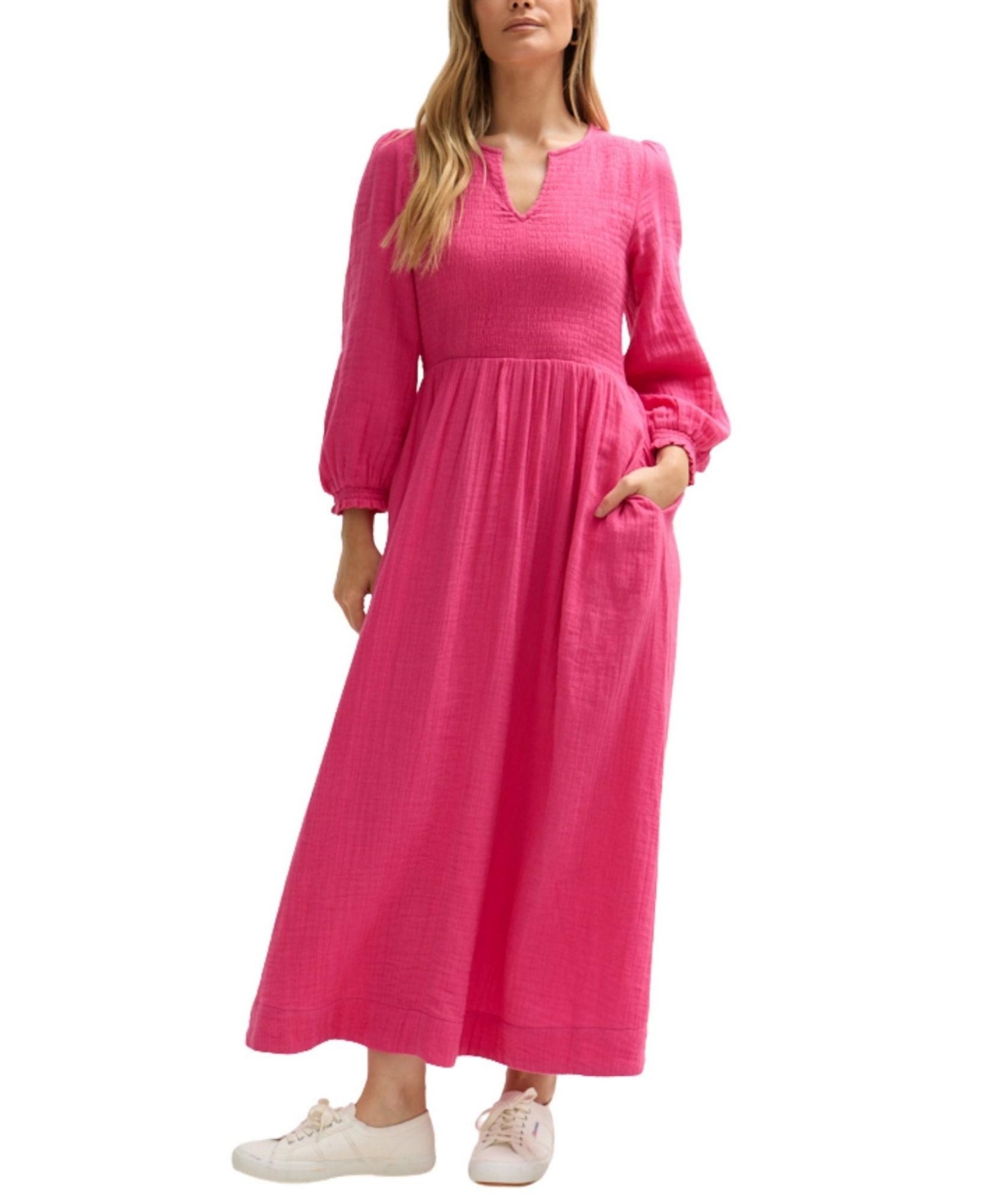 Women's Paulina Shirred Bodice Maxi Dress - Pink