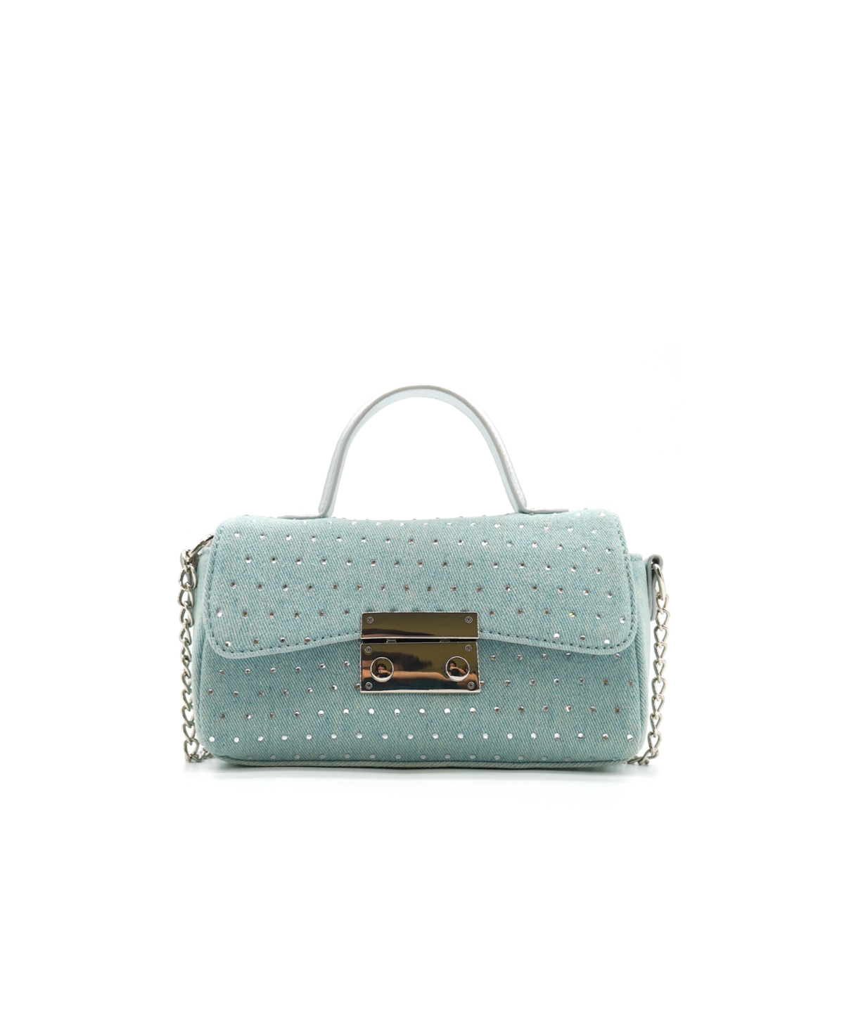 Beagle Studded Denim Crossbody Bag - Denim