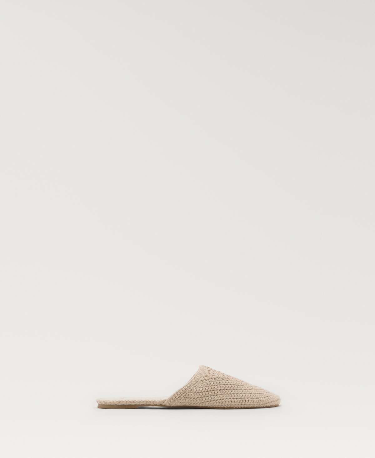 Mango Women's Braided Cotton Slippers In Sand