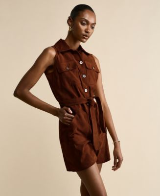 Furniq UK Women's Suede Romper, Created For Macy's - Macy's