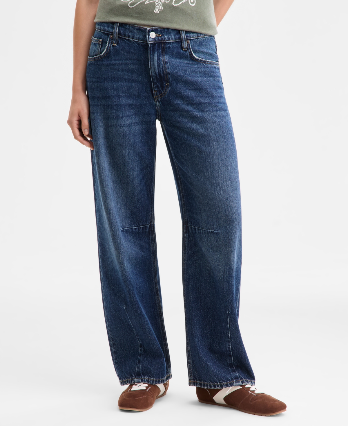 Lucky Brand Women's Mid-Rise Barrel Wide-Leg Jeans