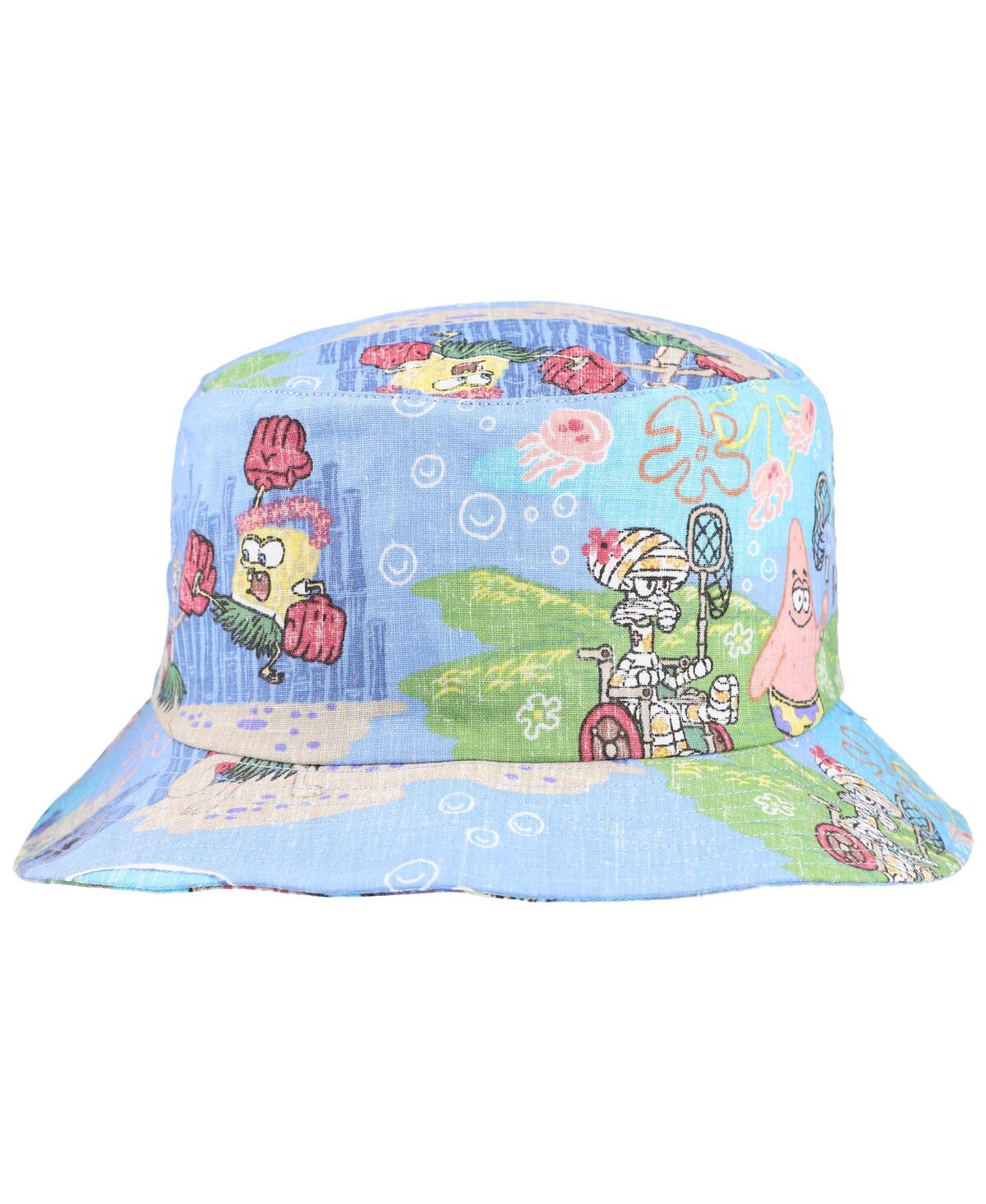 Men's and Women's Blue SpongeBob SquarePants Aloha From Bikini Bottom Bucket Hat - Blue