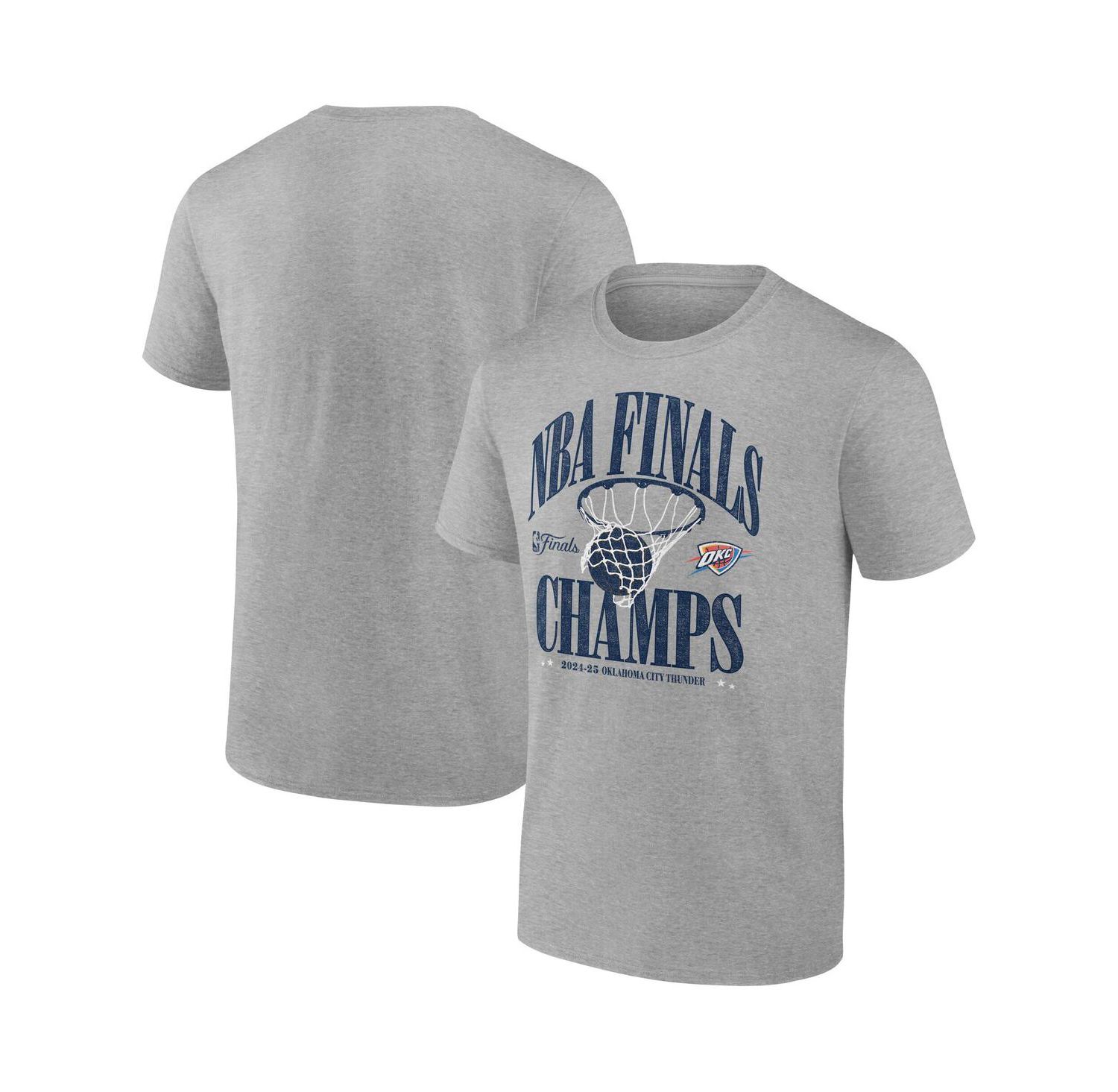 Men's Steel Oklahoma City Thunder 2025 NBA Finals Champions Fade Away Retro T-Shirt