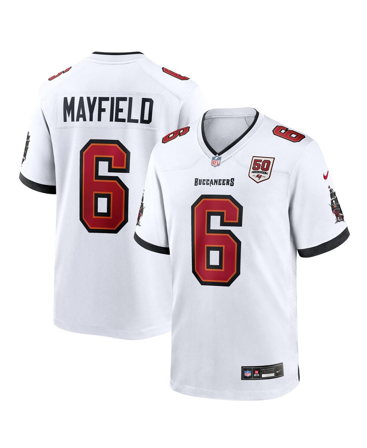 Мужская майка Baker Mayfield White Tampa Bay Buccaneers, посвященная 50-летию игры