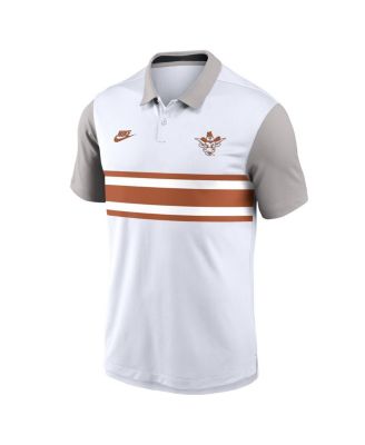 Men's White/Gray Texas Longhorns Athletic Prep Legacy Logo Vapor Performance Polo Shirt