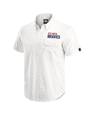 Darius Rucker Collection by Men's Cream Atlanta Braves Printed Button-Down Shirt