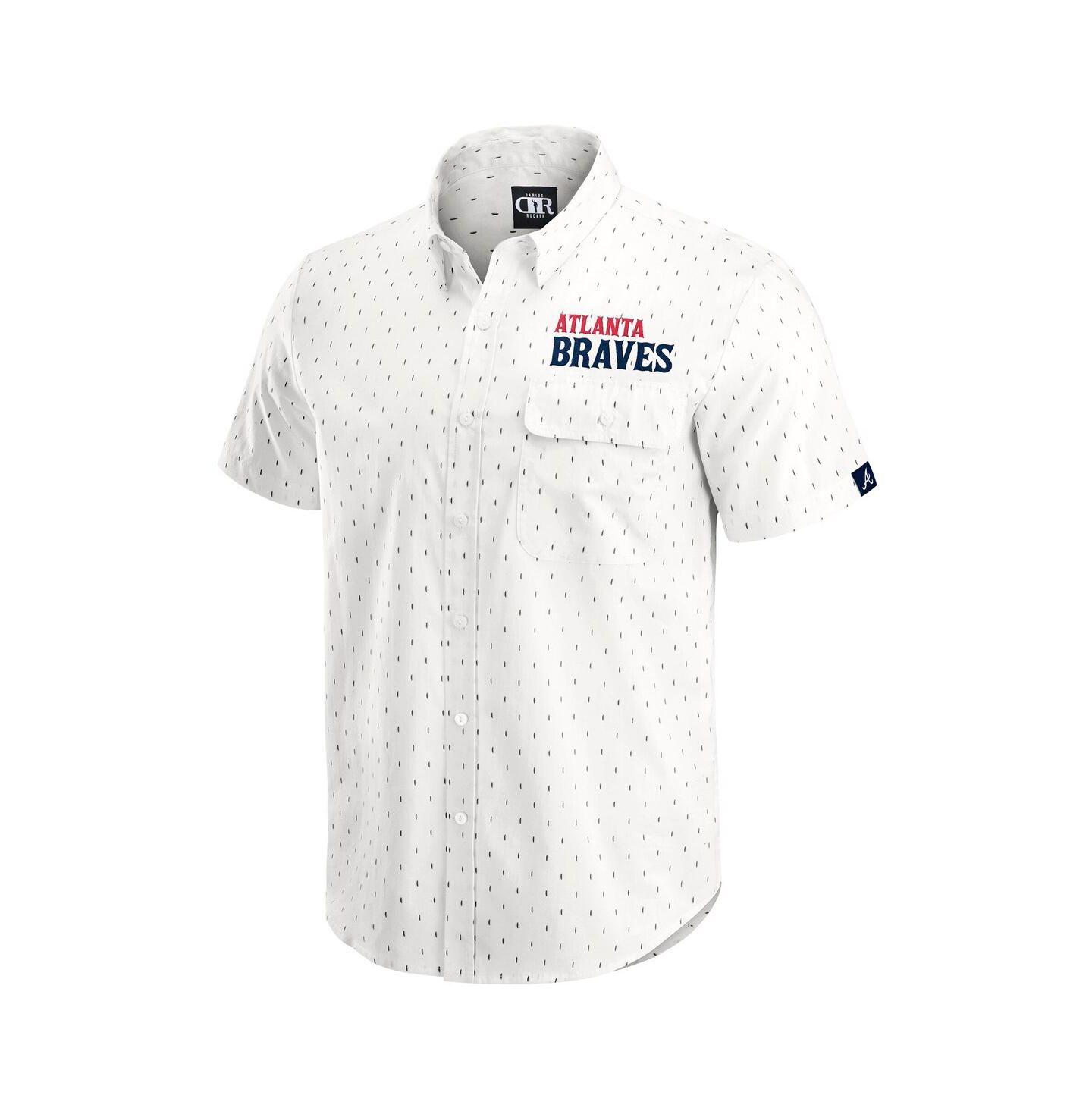 Мужская рубашка Fanatics Darius Rucker Collection by Cream Atlanta Braves Printed Button-Down — фото 3