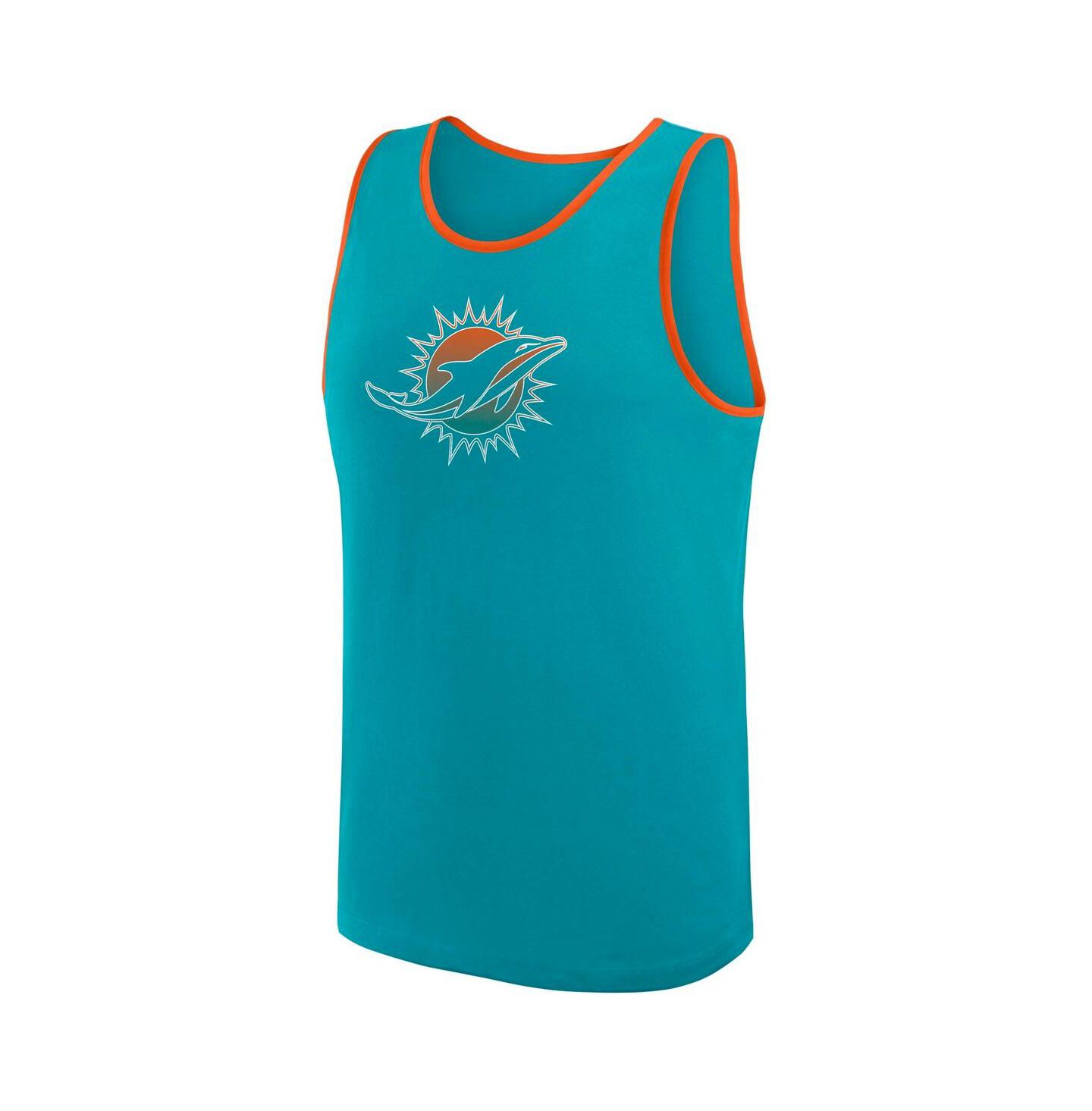 Мужской топ Logo Athletic Aqua Miami Dolphins Unmatched Success — фото 3