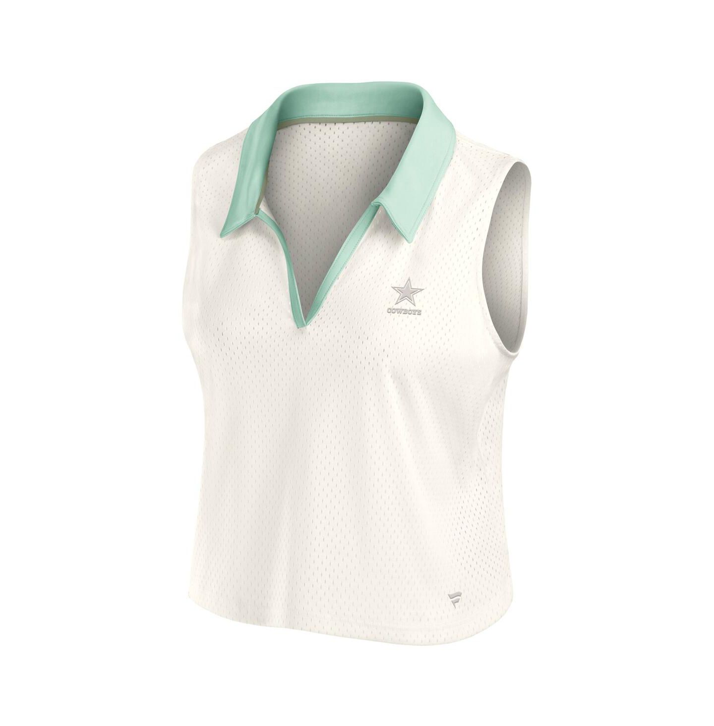 Женский топ Fanatics Cream Dallas Cowboys Studio Wellness V-Neck — фото 3