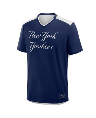 Men's Navy New York Yankees Walk Off V-Neck T-Shirt