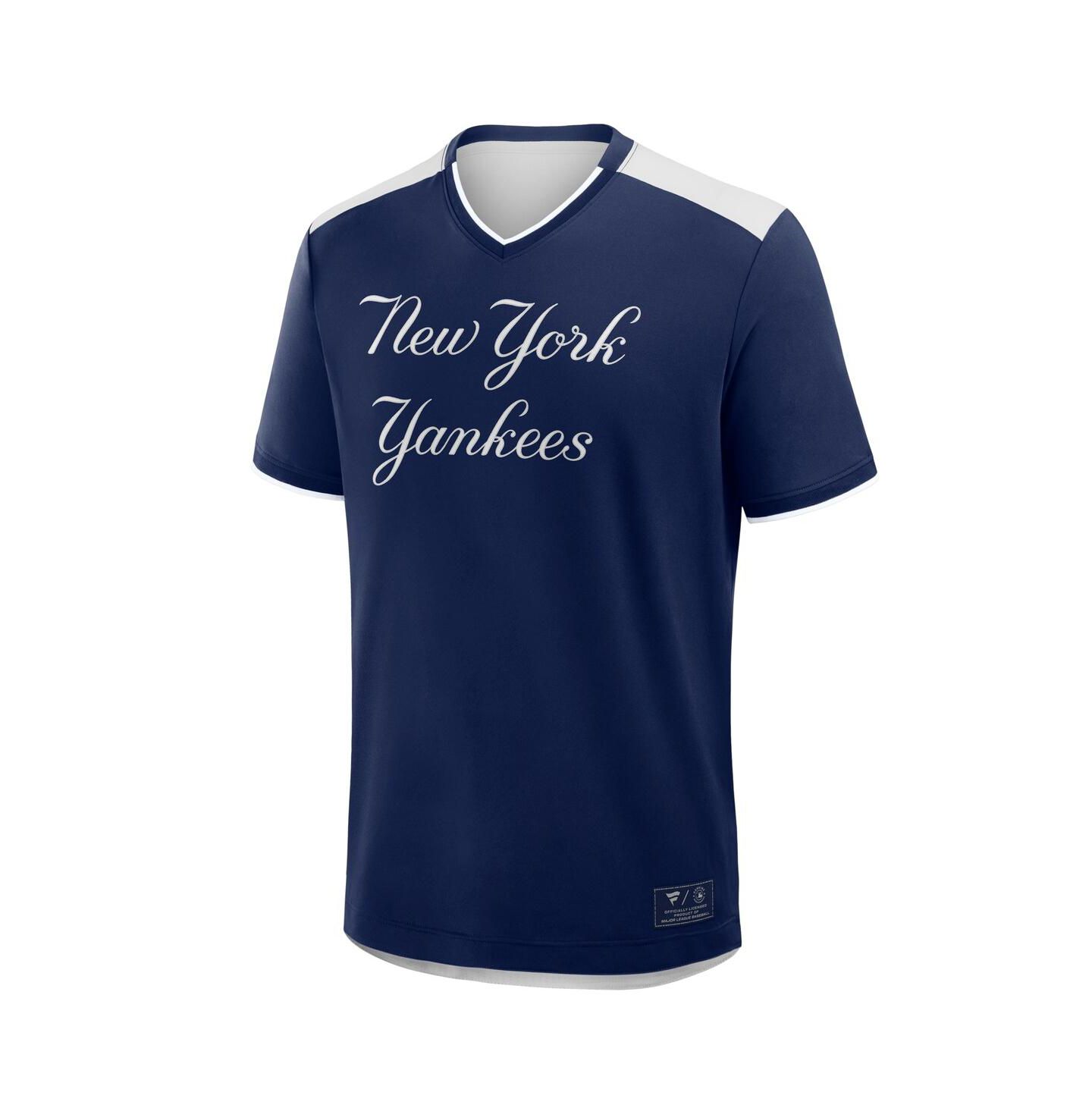 Мужская футболка Fanatics Navy New York Yankees Walk Off V-Neck — фото 3