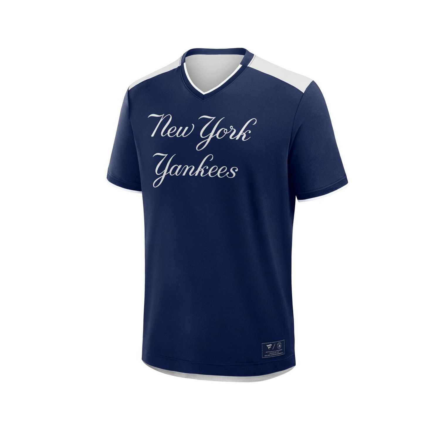 Men's Navy New York Yankees Walk Off V-Neck T-Shirt