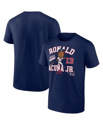Fanatics - Men's Ronald Acu&ntilde;a Jr. Navy Atlanta Braves Hometown Caricature T-Shirt