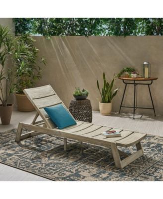 Streamdale Acacia Wood Chaise Lounge With Adjustable Seating