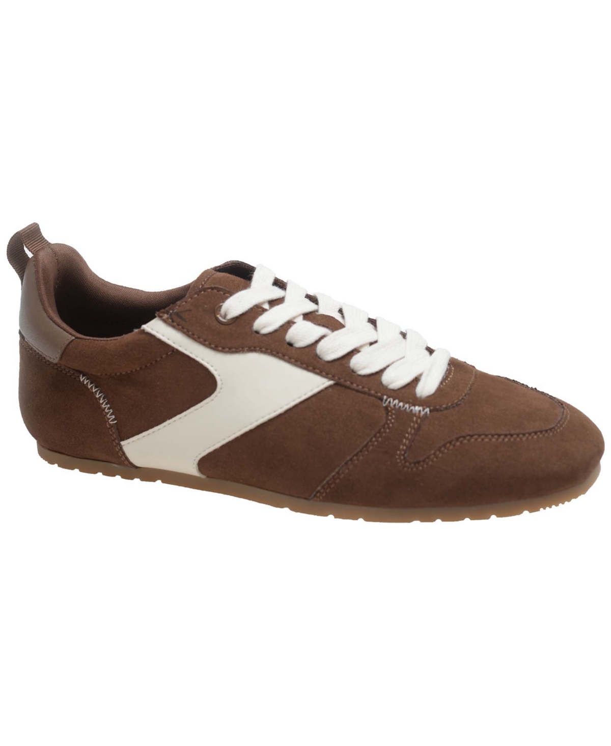 Women's Beccaa Lace-Up Sneakers, Exclusively at Macy's - Brown/White