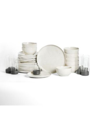 Mirella 32 Pc. Dinnerware & Glassware Set, Service for 8