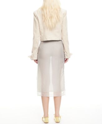 Women's Paradise Side-Slit Midi Skirt