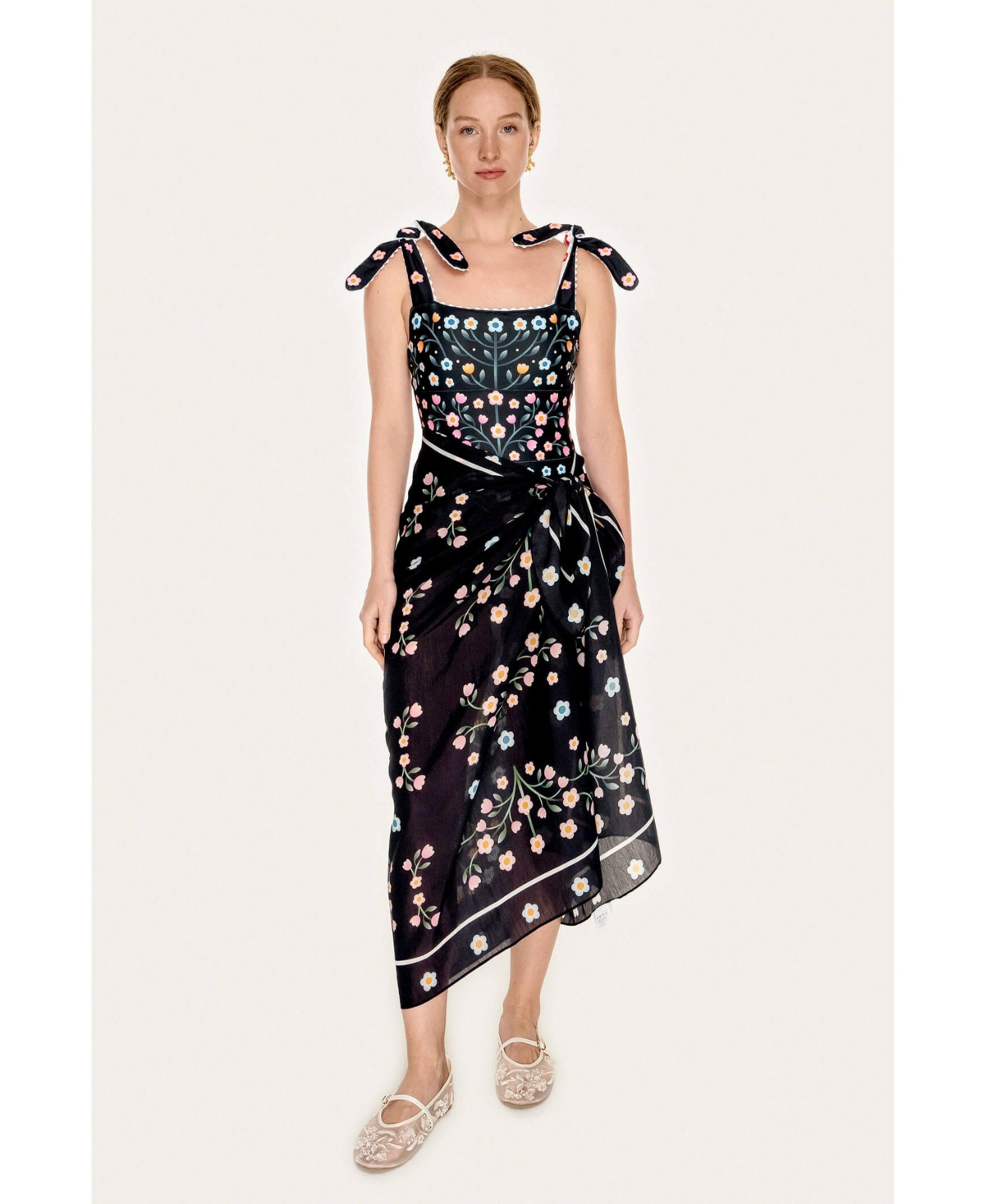 Women's Beach Sarong Wrap - Night Garden