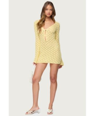 Women's Brie Cut Out Crochet Mini Dress