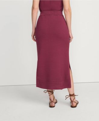 Women's Cotton Pointelle Sweater Maxi Skirt - Set Bottom