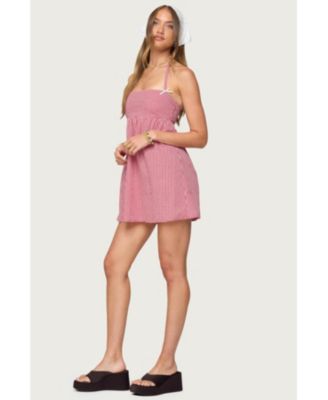Women's Rina Gingham Halter Mini Dress