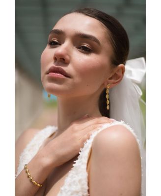 Lucia Cascade Pave Shell Drop Earrings